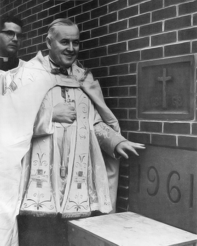Cornerstone Laying for the New School - 1961