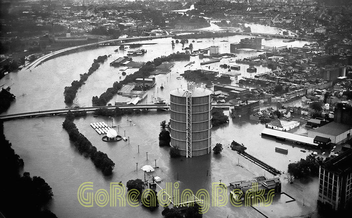 Hurricane Agnes caused extreme damage and loss to Berks County when it hit June, 22nd 1972. In Reading, the Schuylkill River reached a record flood of 31.5 feet.