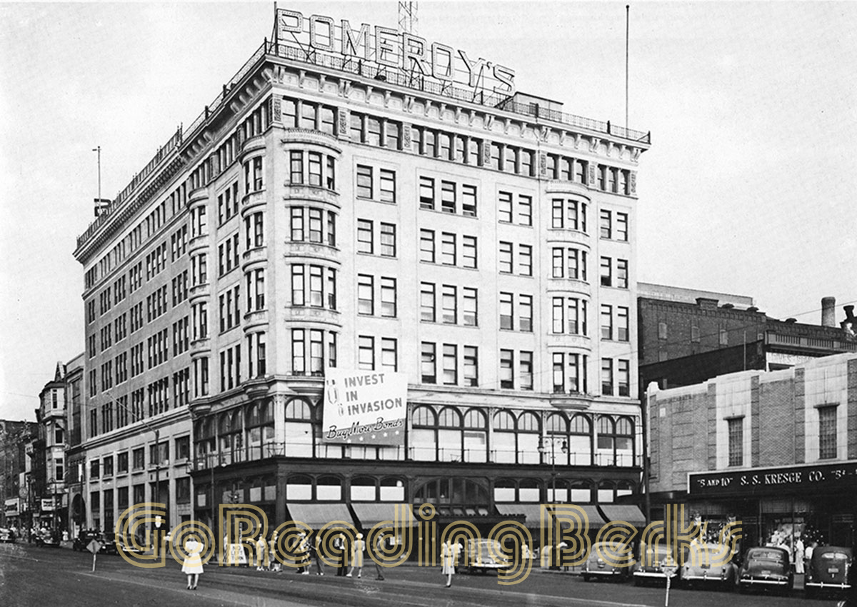 Southeast corner of Sixth and Penn in the 1940s