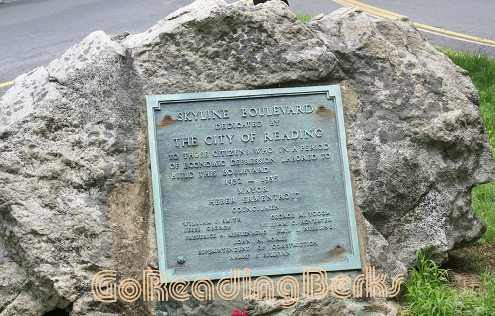 Dedication plaque for Skyline Drive