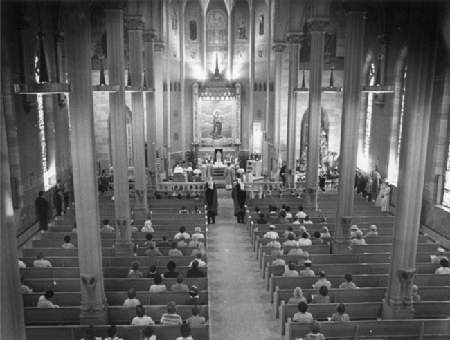 Interior of Church after 1963 Renovations
