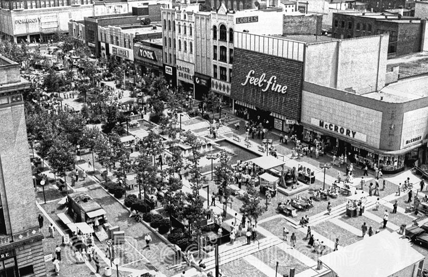 Penn Square Pedestrian Mall, 1970s