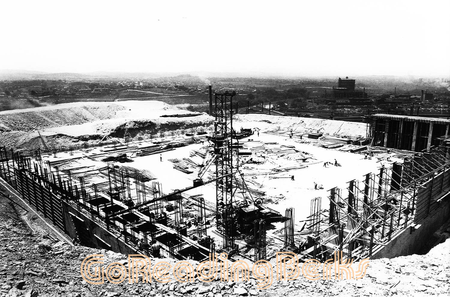 Construction of the Neversink Reservoir in 1936. 