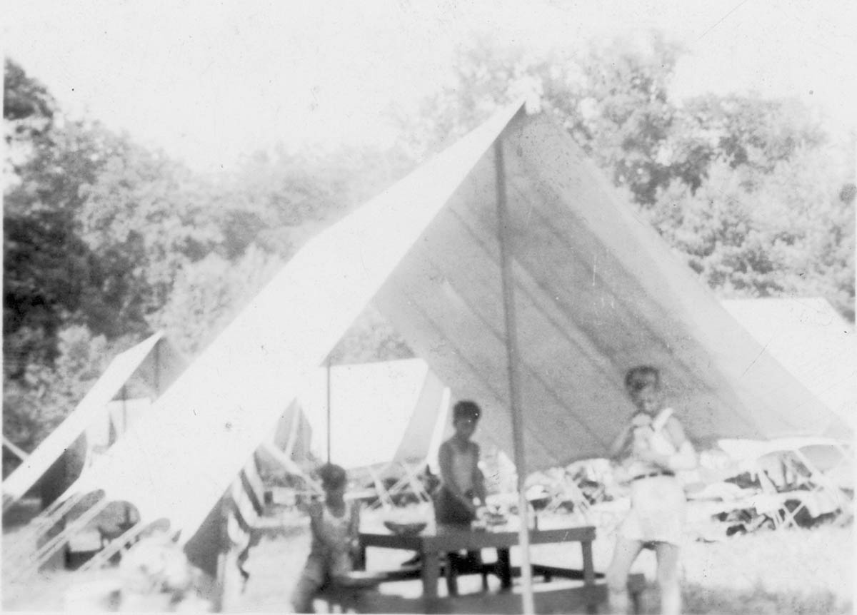 Camping at Pine Forge, 1937