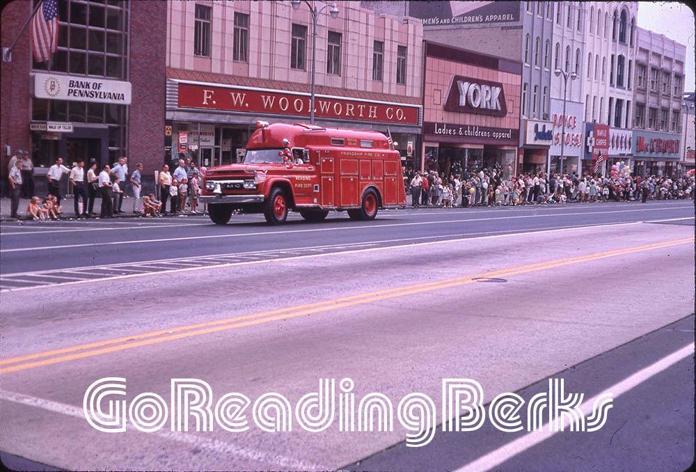 Reading PA Fire Dept Friendship Fire Co 4 Rescue Squad 1960s Penn Street, Reading, PA