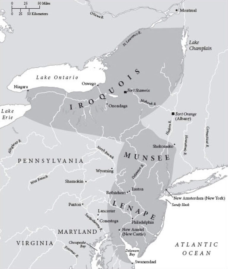 Lenape ancestral lands map
