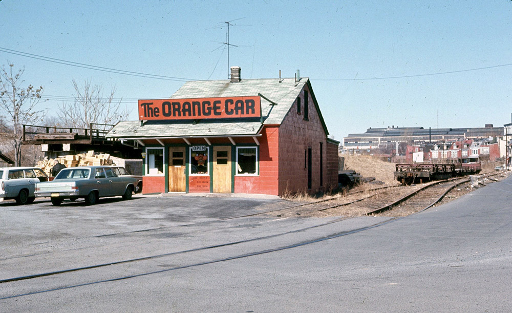 Orange Car at Front and Court Streets, Reading, PA.